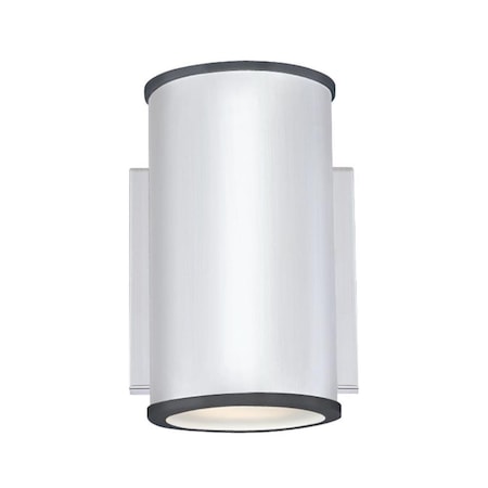 Fixture Wall Outdr LED Dimmableable 8.5W Mayslick Nickel Luster Frosted Glass